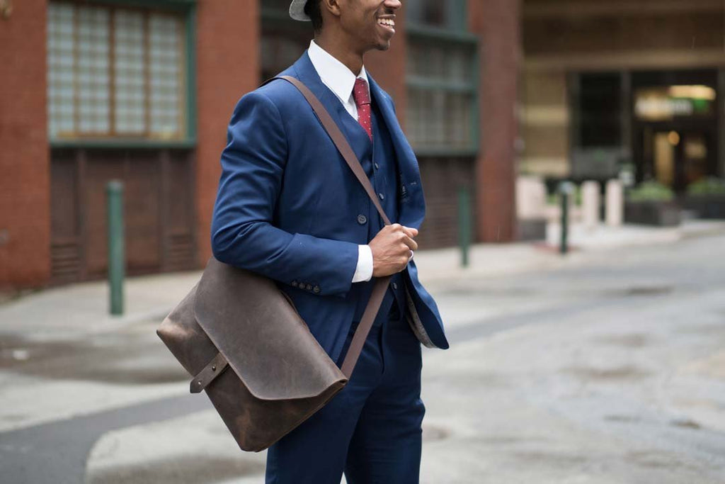 Maverick Leather Laptop Messenger Bag