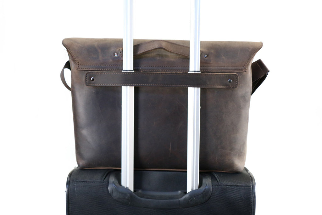 Maverick Leather Laptop Messenger Bag