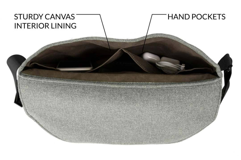 Lined in waxed canvas for structure