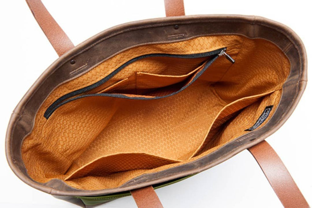 Gold lined main compartment for easy viewing of contents