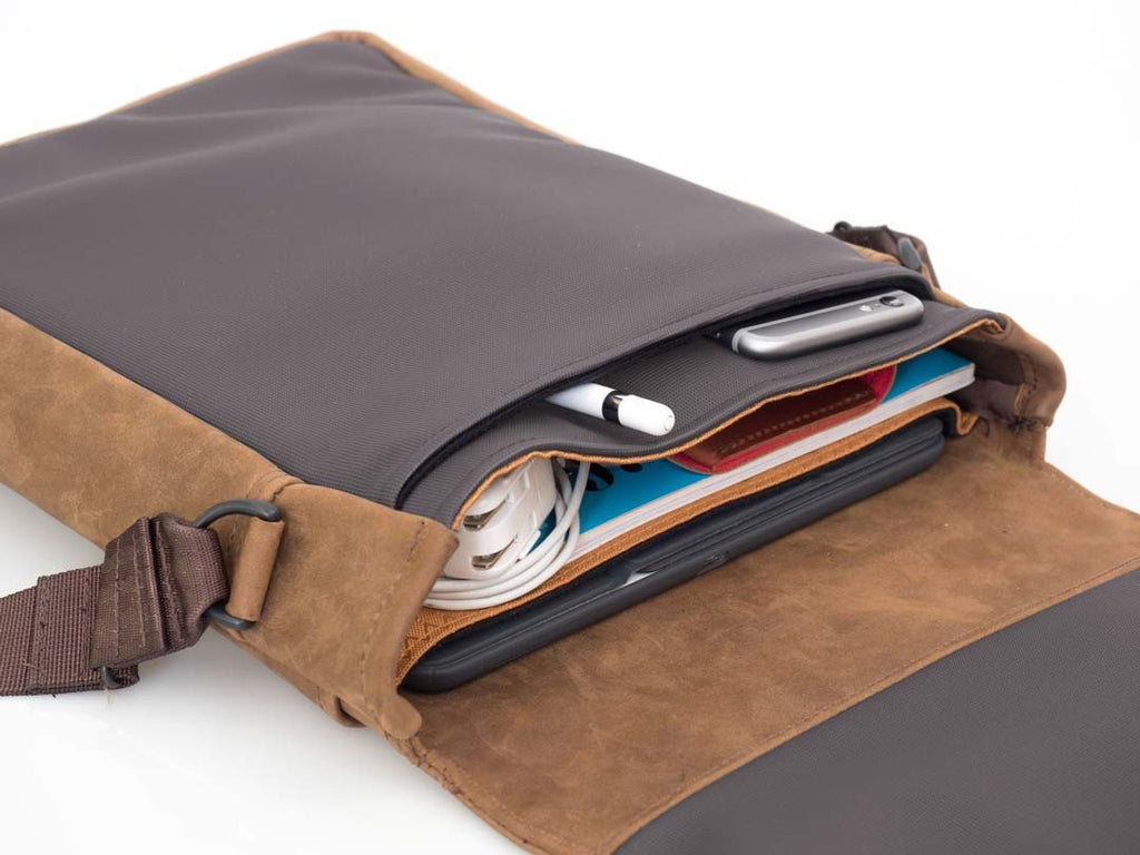 iPad Pro fit in the built-in padded compartment